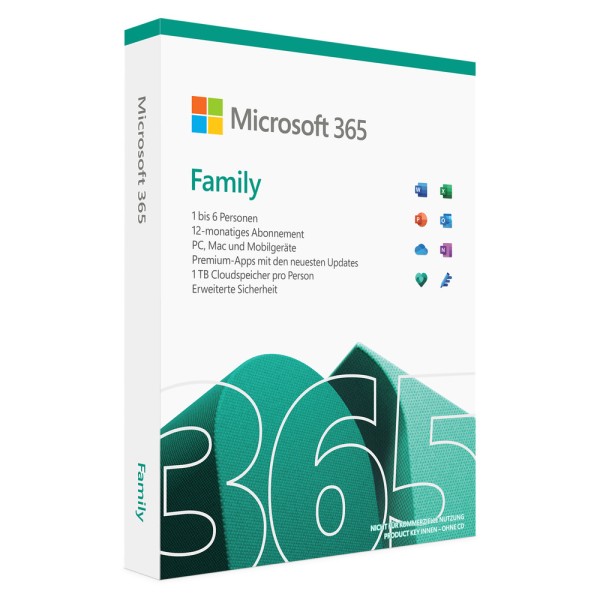 Microsoft Office 365 Family | para PC/Mac/Dispositivos Móviles