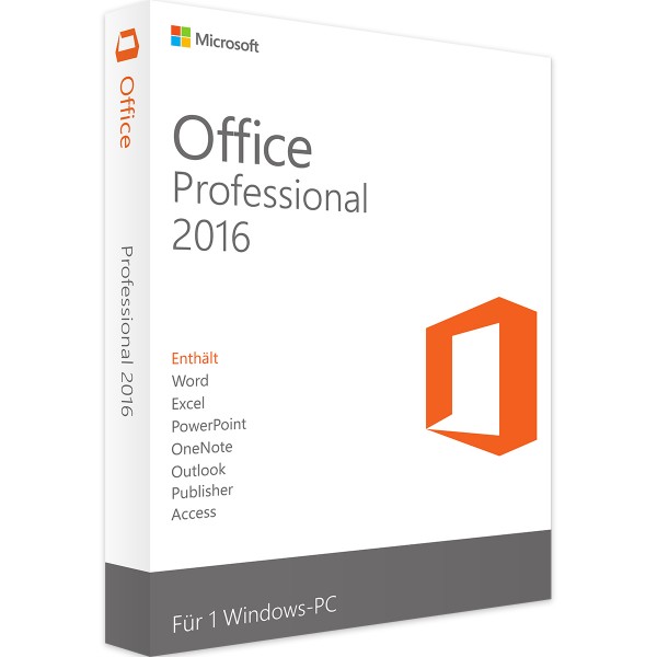 Microsoft Office 2016 Professional | para Windows | ESD | Sofortdownload